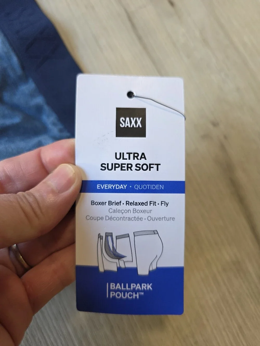 SAXX Everyday Ultra Super Soft Boxer Brief w/Ballpark Pouch Steel Size 4XL